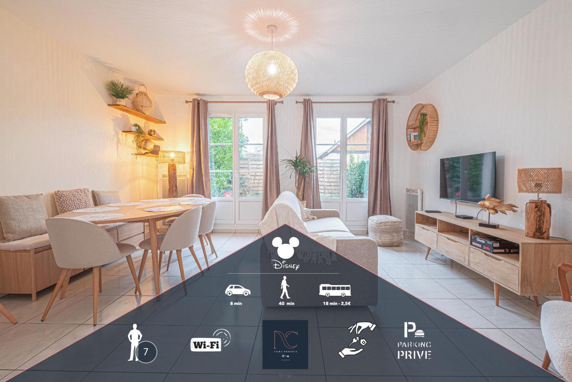*disneyland-paris* 7pers, Wifi, Parking Apartment